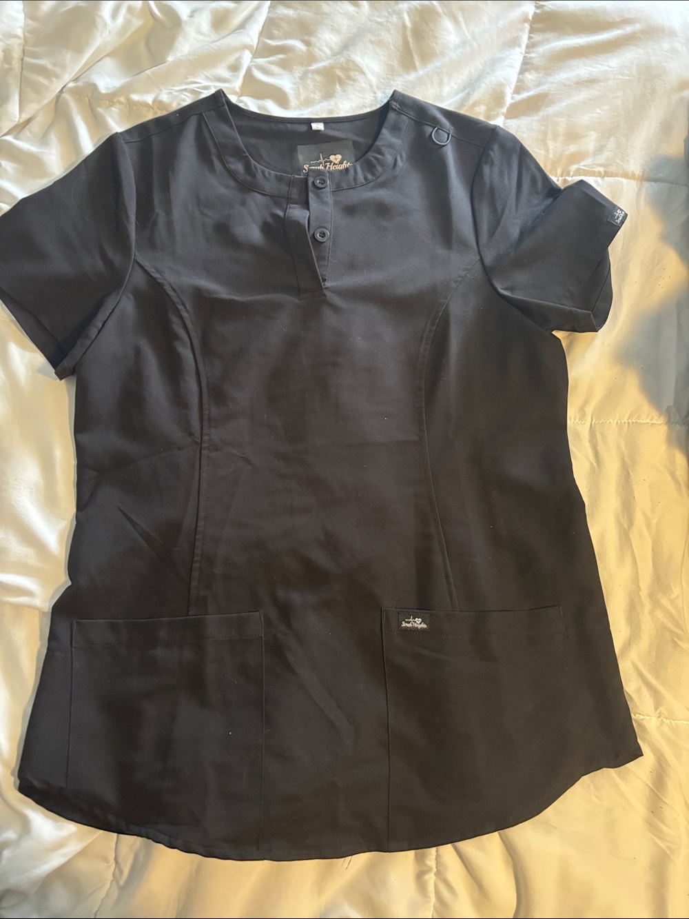 Black Medical Scrub Set for Tall Women